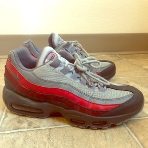 Nike Air Max 95 Essential Anthracite Grey Red Sz 8